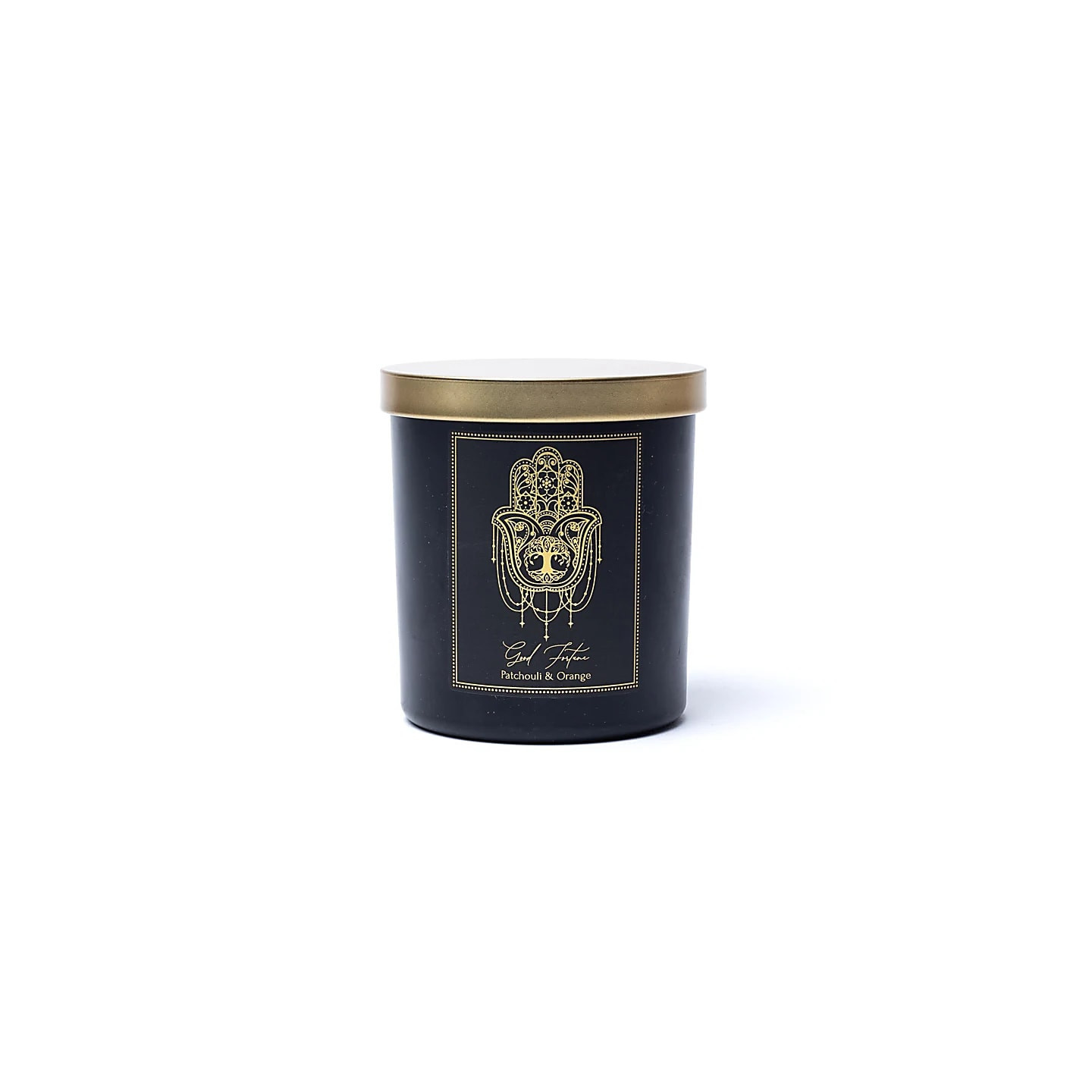 Bougie d'intention Good fortune en verre avec couvercle | Pieralune