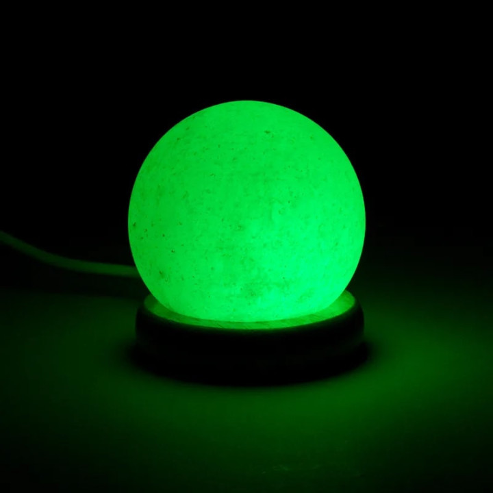 Mini lampe sphère sel blanche USB + LED | Pieralune