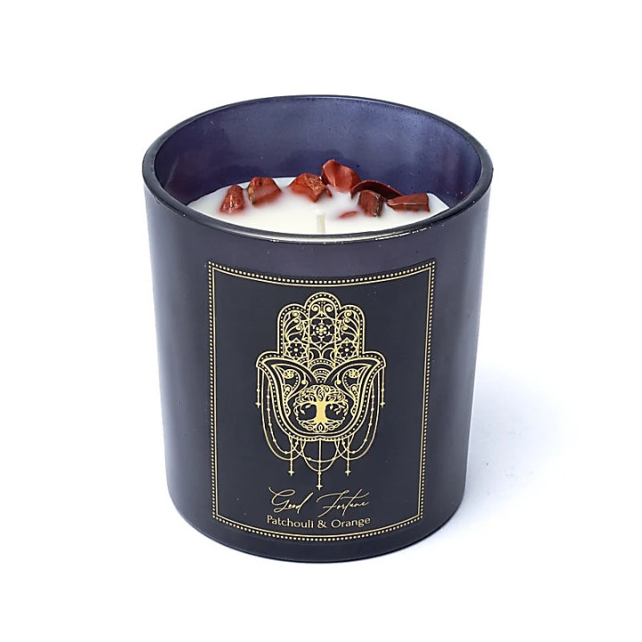 Bougie d'intention Good Fortune en verre | Pieralune