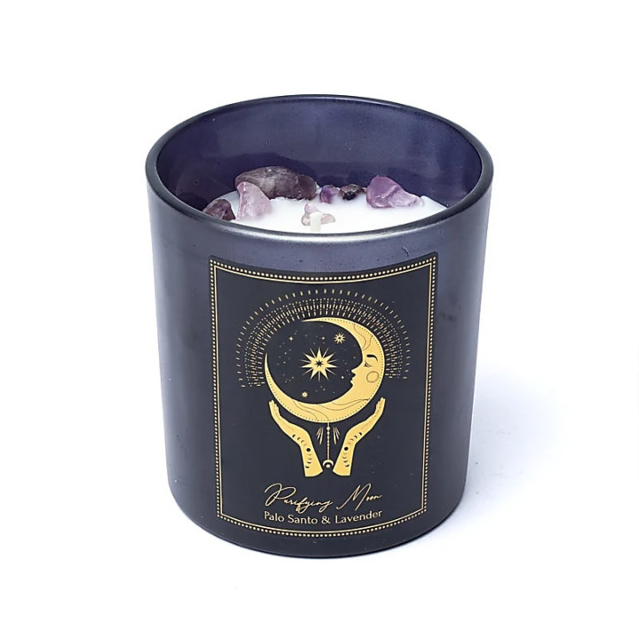 Bougie d'intention Puryfing Moon en verre | Pieralune
