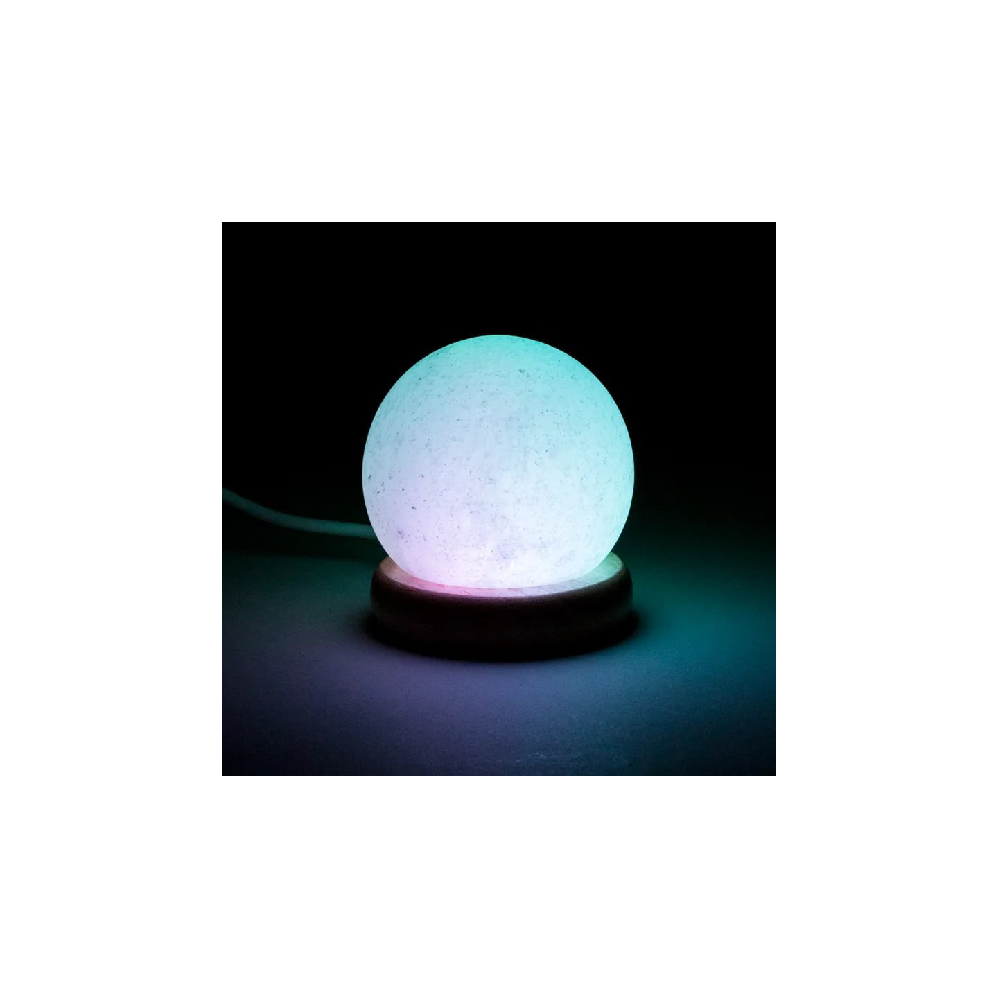 Mini lampe sphère sel blanche USB + LED | Pieralune