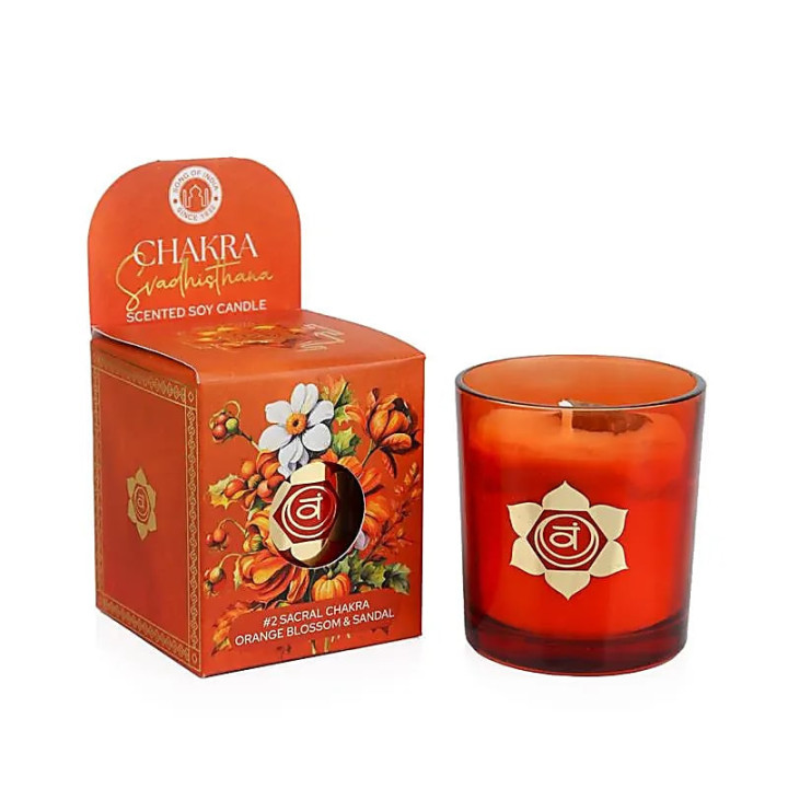 Bougie parfumée en cire de soja chakra Svadhisthana fle... | Pieralune