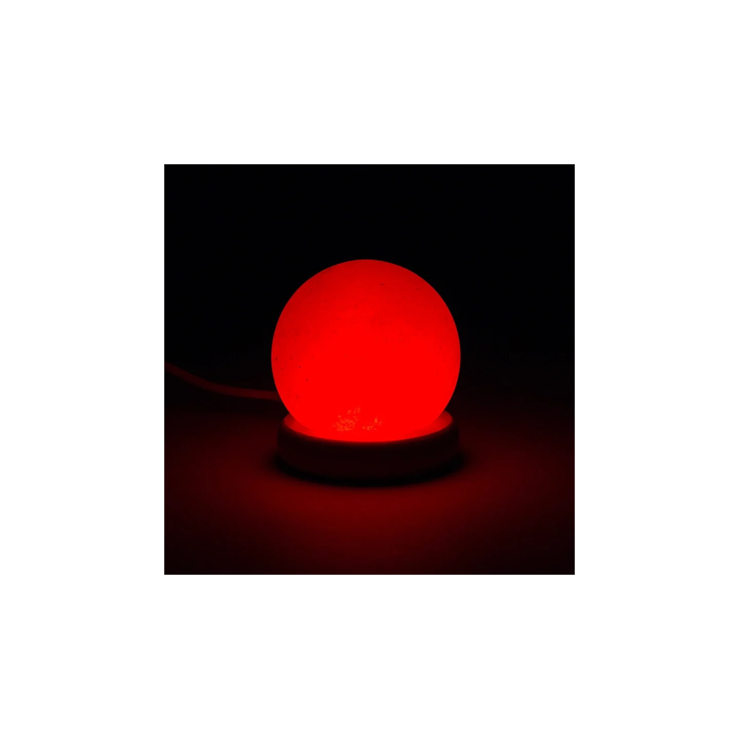 Mini lampe sphère sel blanche USB + LED | Pieralune