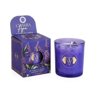 Bougie parfumée en cire de soja chakra Ajna lavande tierra | Pieralune