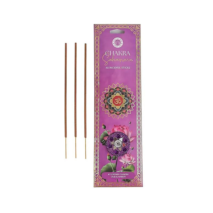 Encens chakra Sahasrara oud & ambre | Pieralune