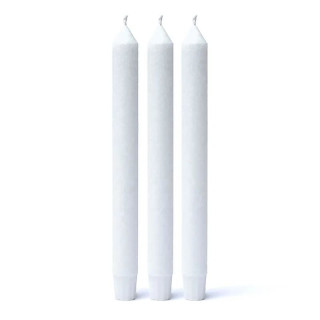Bougie de table non parfumée stéarine blanche | Pieralune