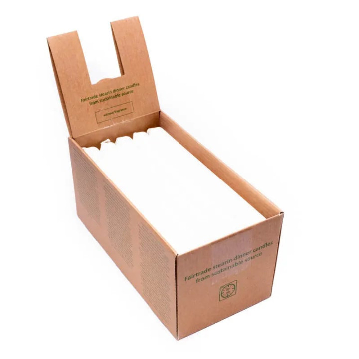 Bougie de table non parfumée stéarine blanche | Pieralune