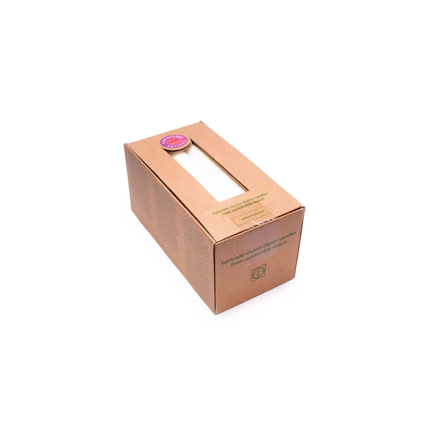 Bougie de table non parfumée stéarine blanche | Pieralune