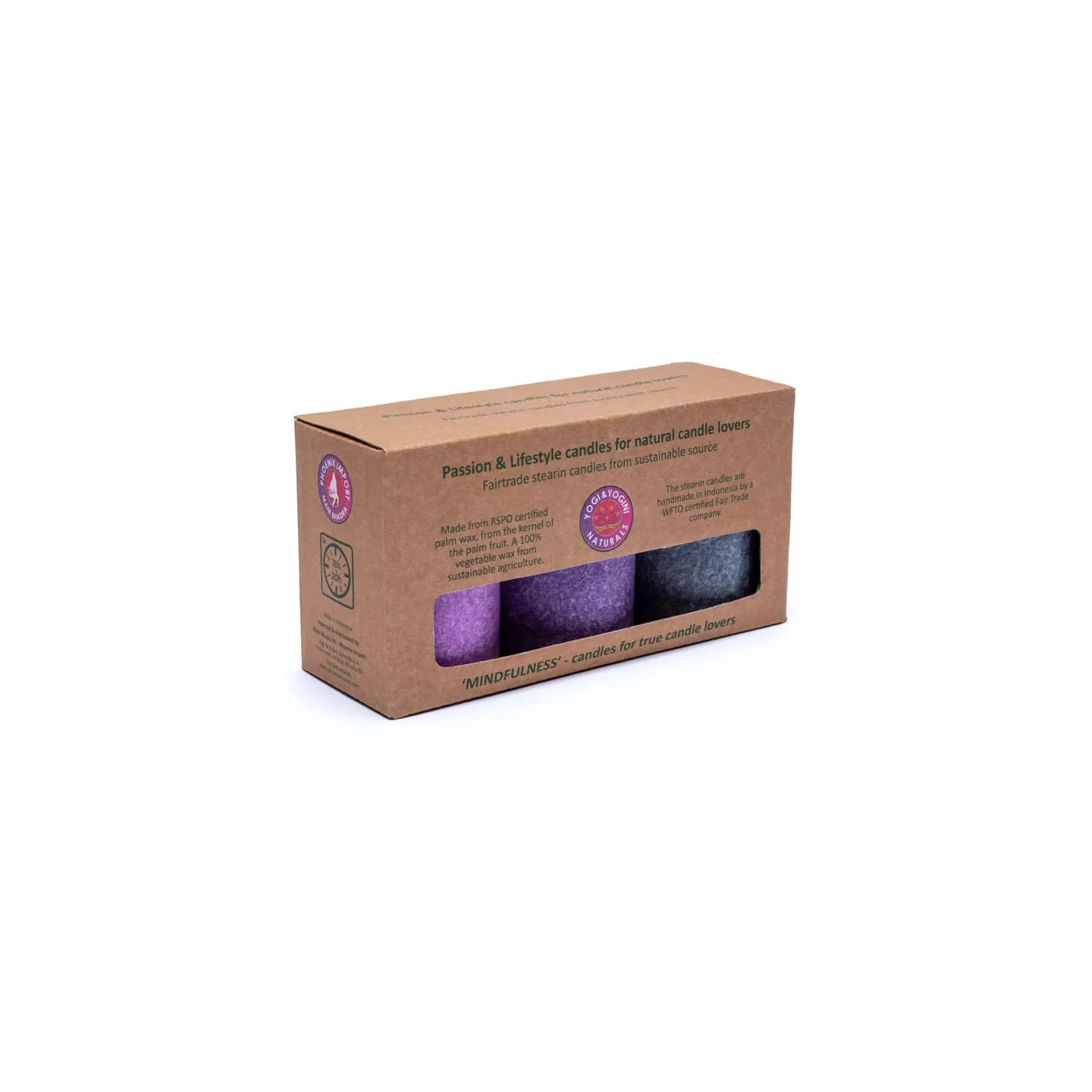 Bougies de stéarine 3 x MINDFULNESS | Pieralune