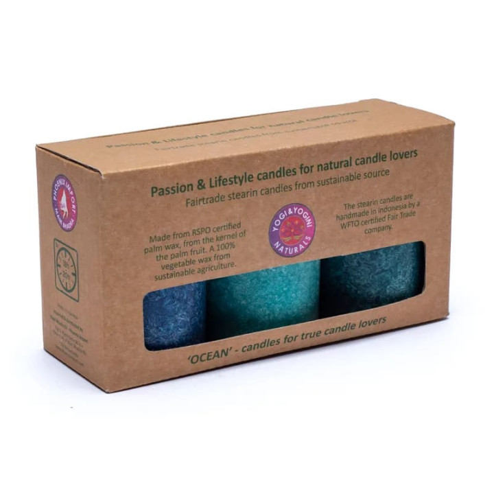 Bougies de stéarine 3 x OCEAN | Pieralune