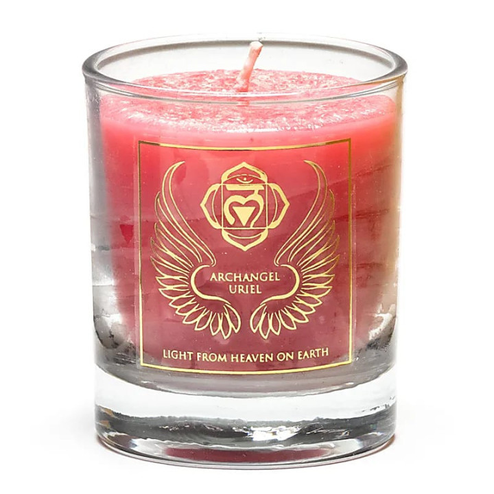 Bougie votive parfumée Archange Uriel chakra 1 | Pieralune