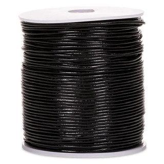 Cordon de cuir noir 100 mètres | Pieralune