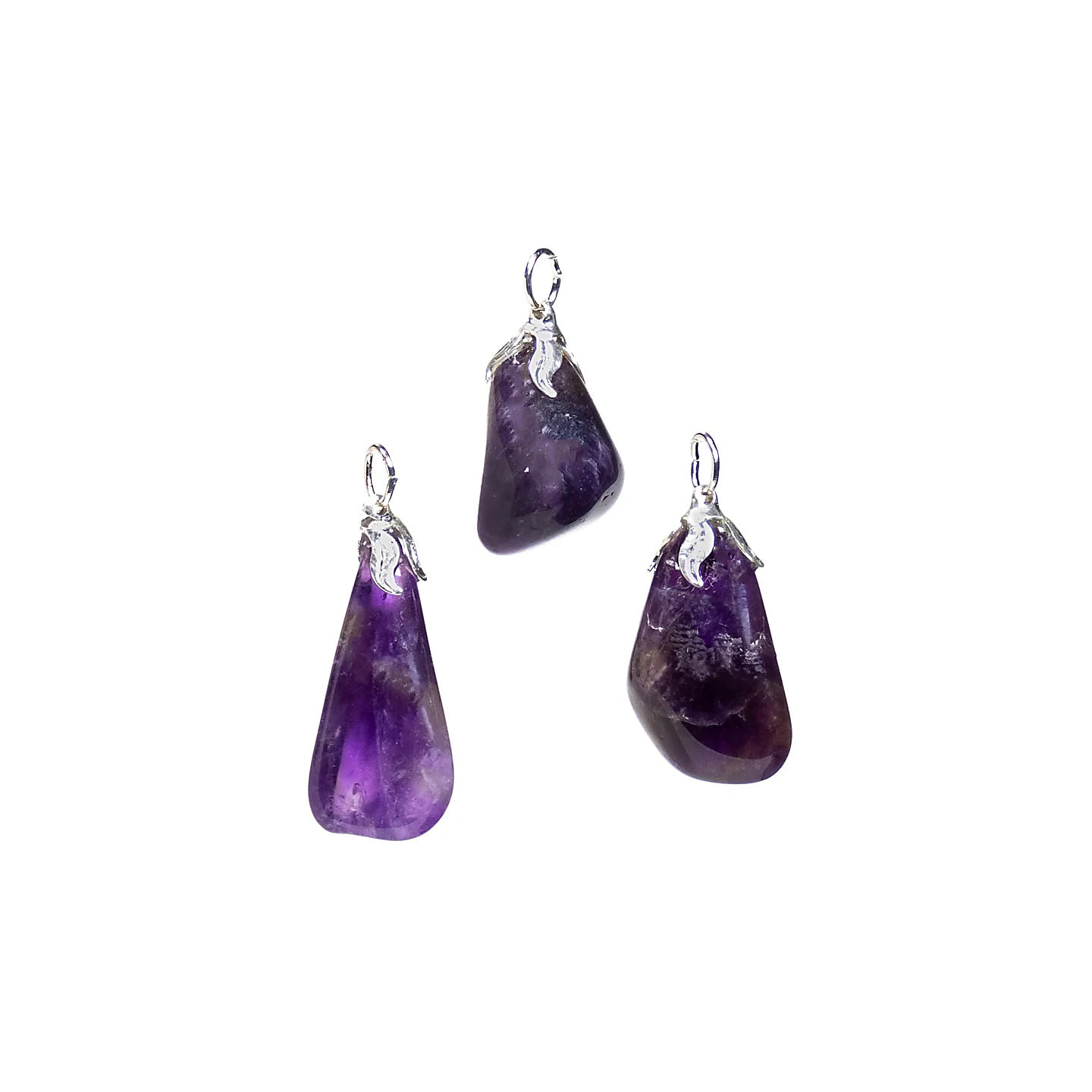 Pendentif pierre gemme Amethyste foncée | Pieralune