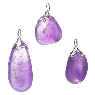 Pendentif pierre gemme Amethyste claire | Pieralune
