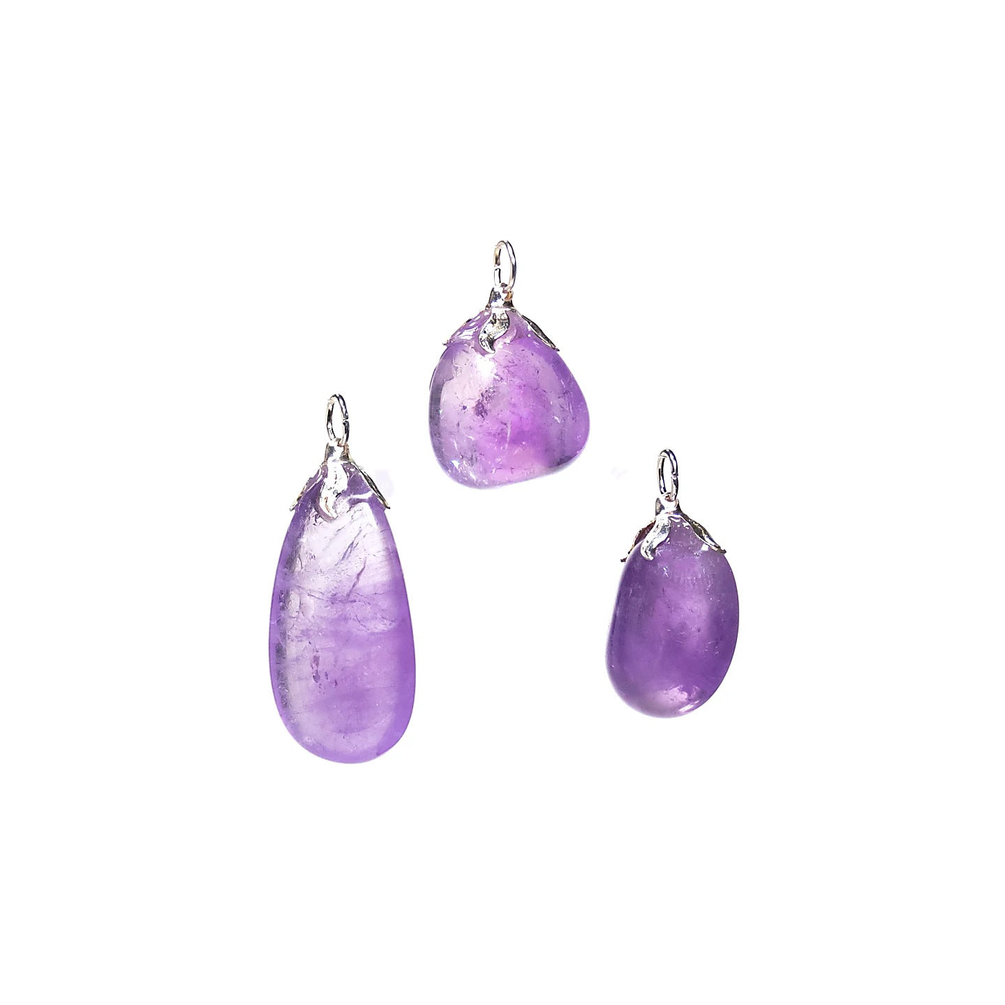 Pendentif pierre gemme Amethyste claire | Pieralune
