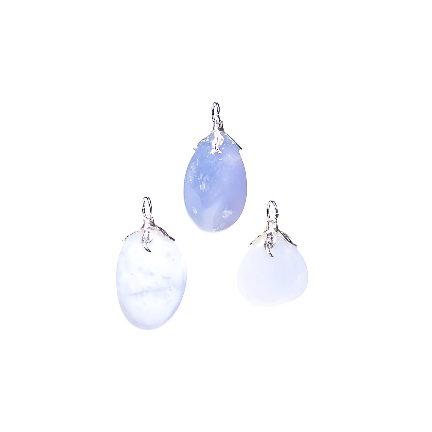 Pendentif pierre gemme Calcedoine | Pieralune