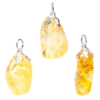 Pendentif pierre gemme Citrine (quartz fumé) | Pieralune