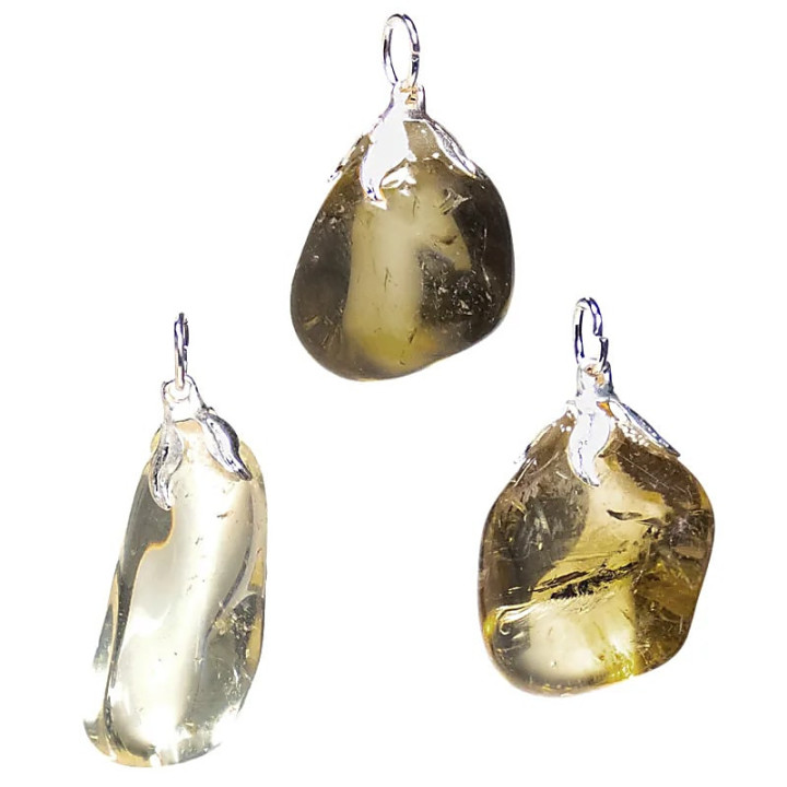 Pendentif pierre gemme Citrine naturelle | Pieralune