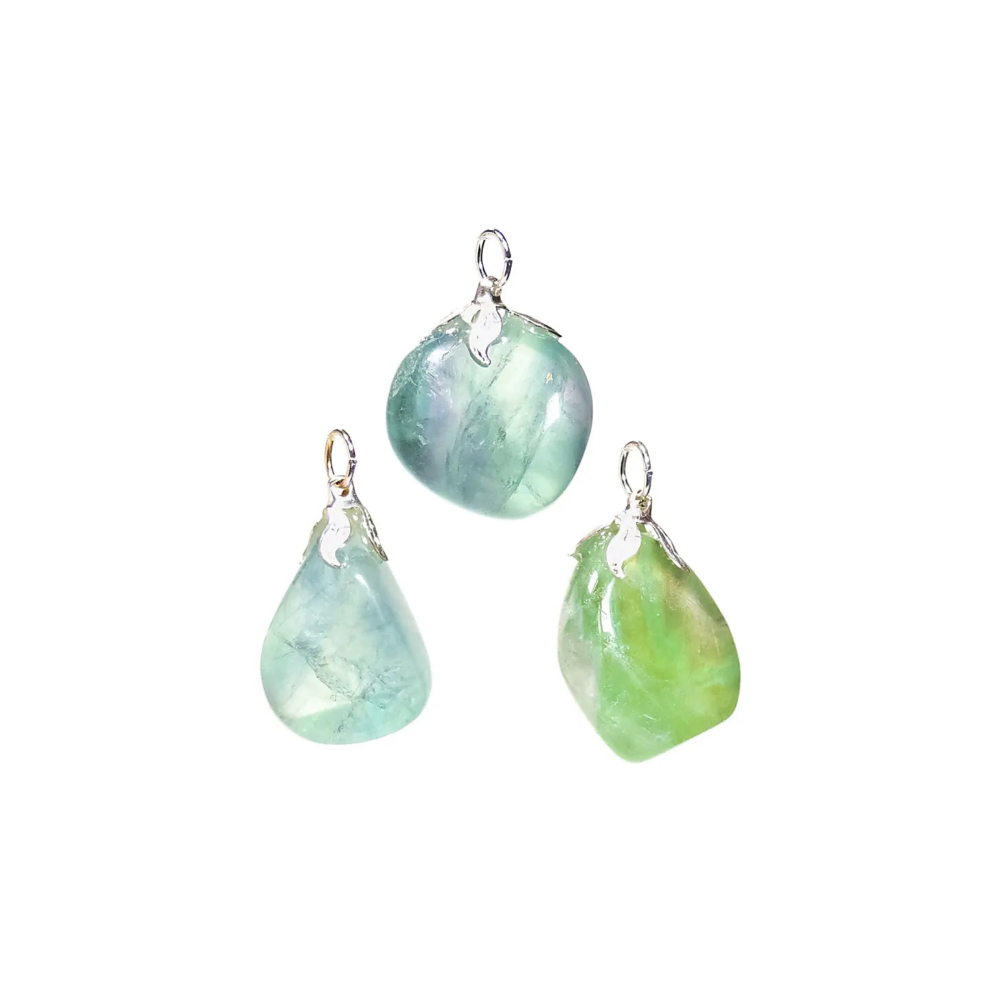 Pendentif pierre gemme Fluorite verte | Pieralune