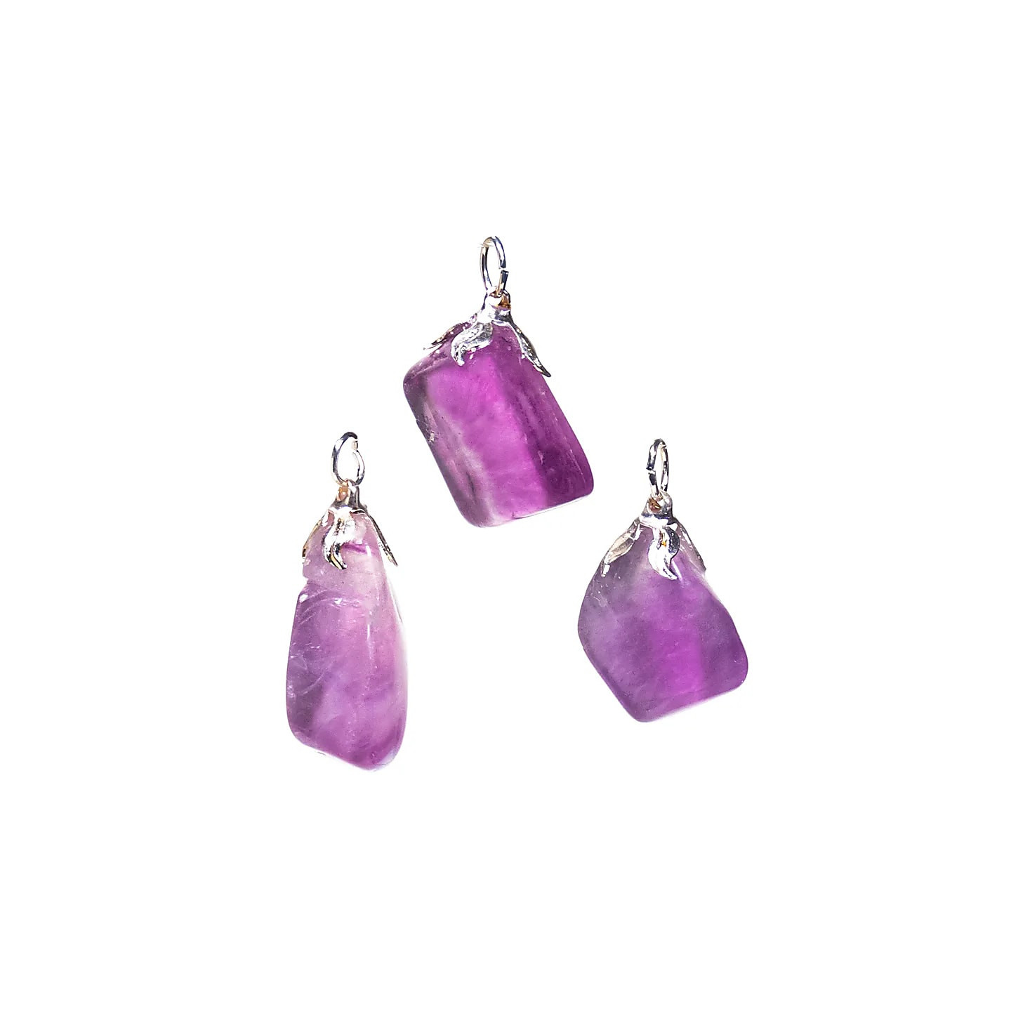 Pendentif pierre gemme Fluorite violette | Pieralune