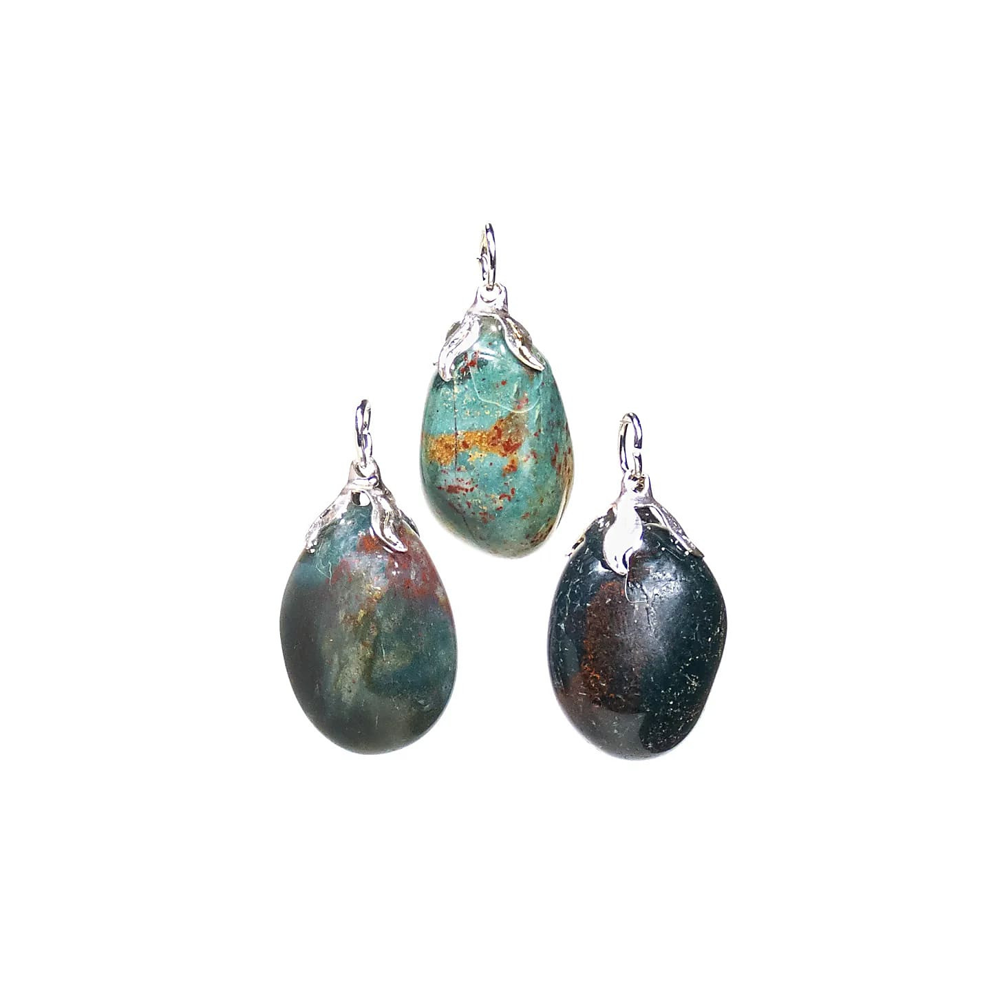 Pendentif pierre gemme Bloodstone (heliotrope) | Pieralune