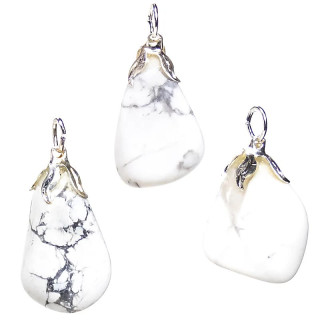 Pendentif pierre gemme Howlite | Pieralune
