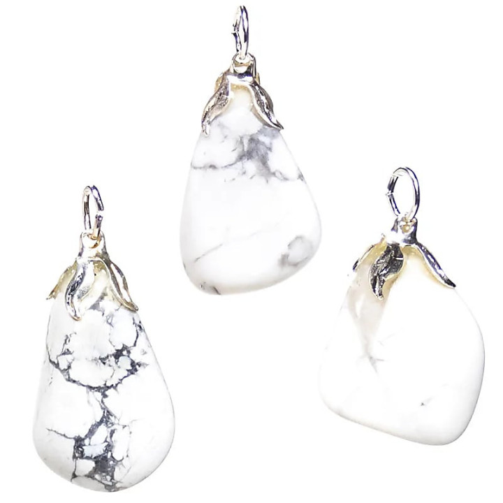 Pendentif pierre gemme Howlite | Pieralune