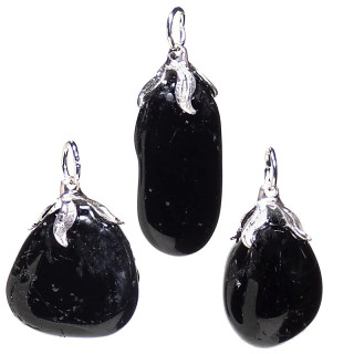 Pendentif pierre gemme Tourmaline noire | Pieralune