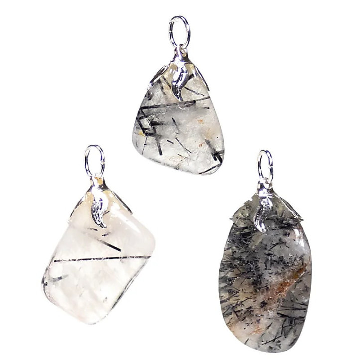 Pendentif pierre gemme Tourmaline quartz | Pieralune