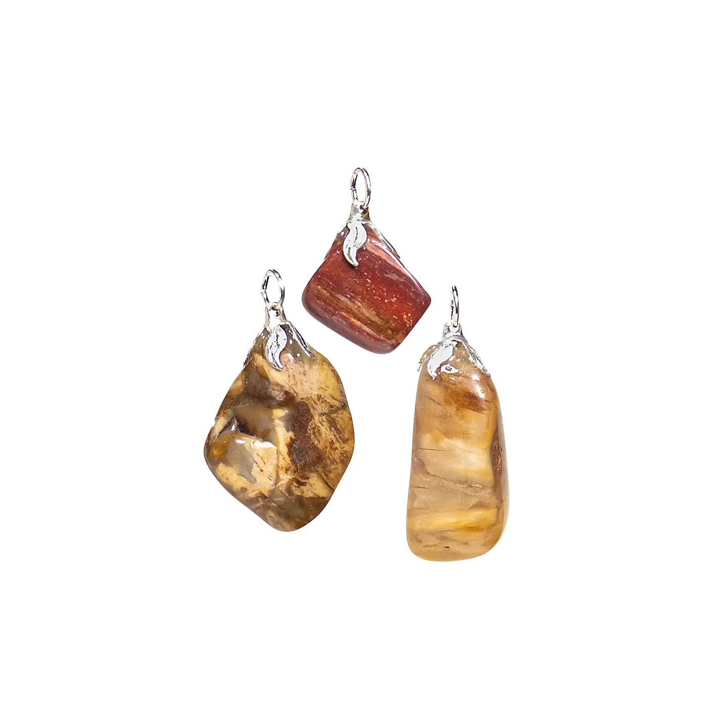 Pendentif pierre gemme Bois pétrifié | Pieralune