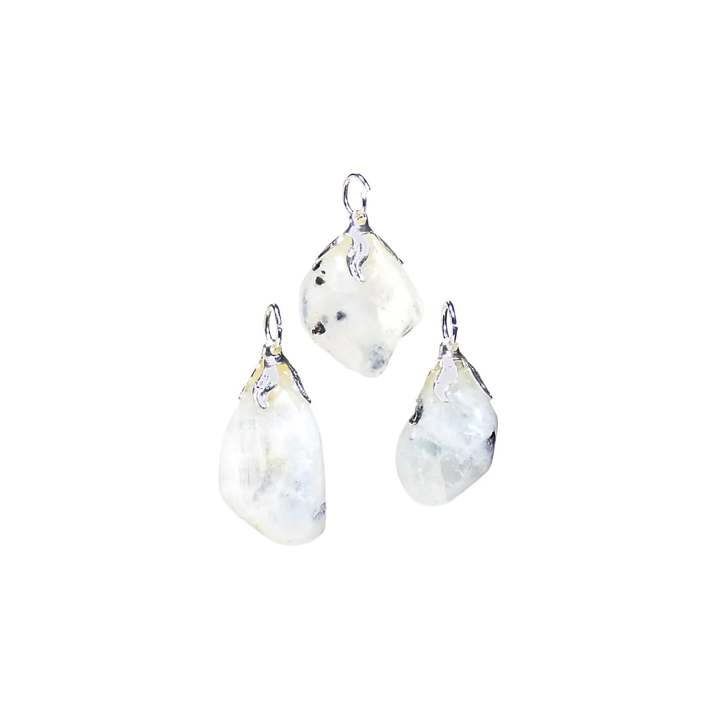 Pendentif pierre gemme Labradorite blanche | Pieralune