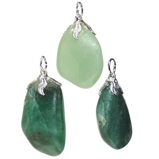 Pendentif pierres gemme Aventurine verte | Pieralune