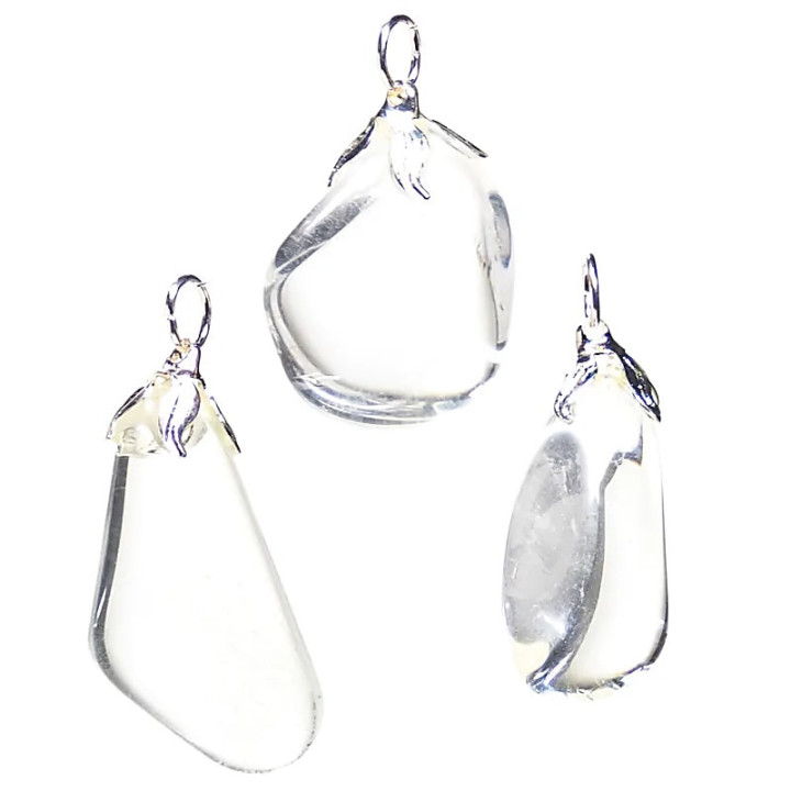 Pendentif pierre gemme Cristal de roche | Pieralune
