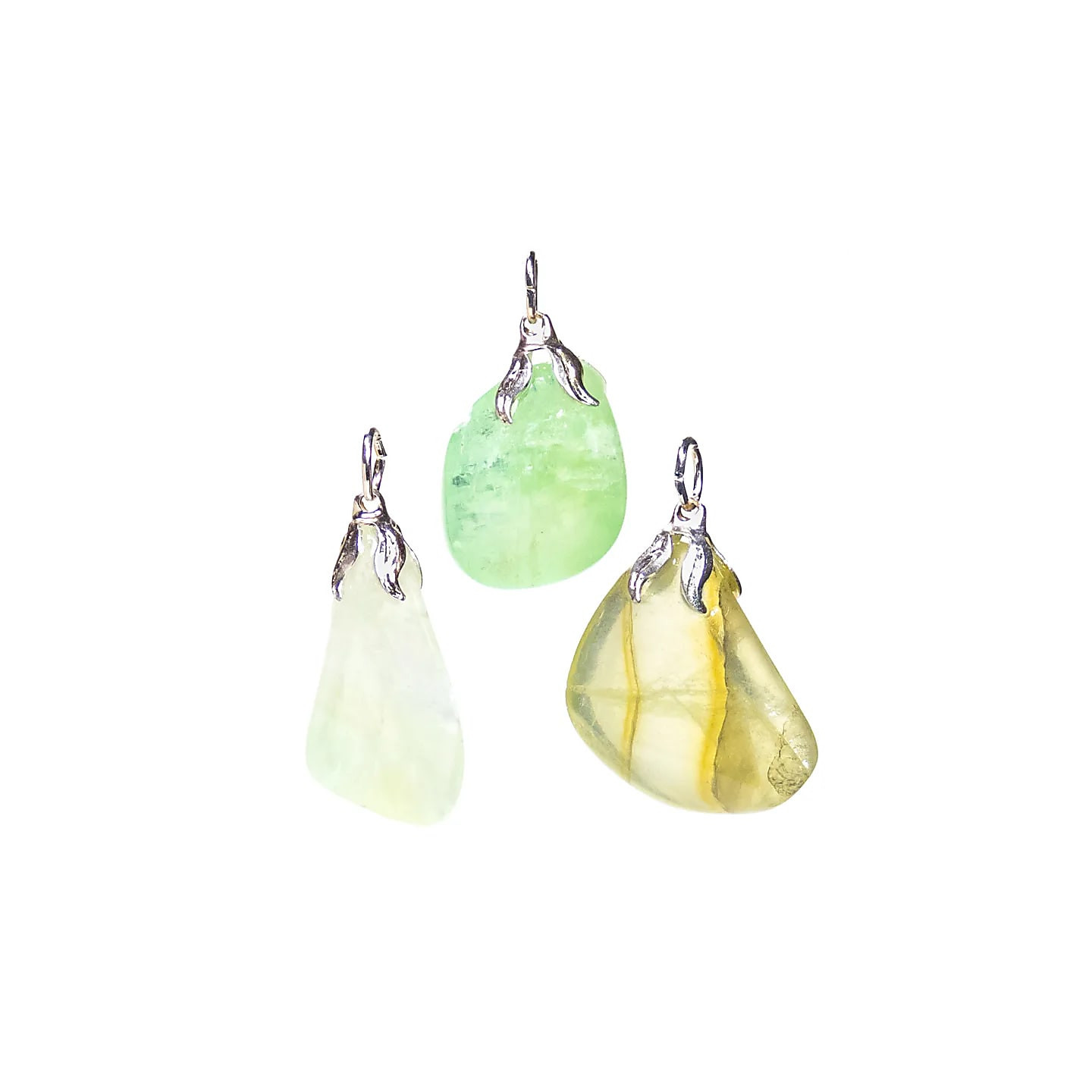 Pendentif pierre gemme Calcite verte | Pieralune