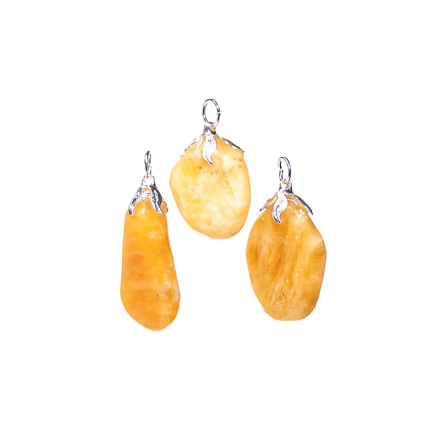 Pendentif pierre gemme Calcite orange | Pieralune