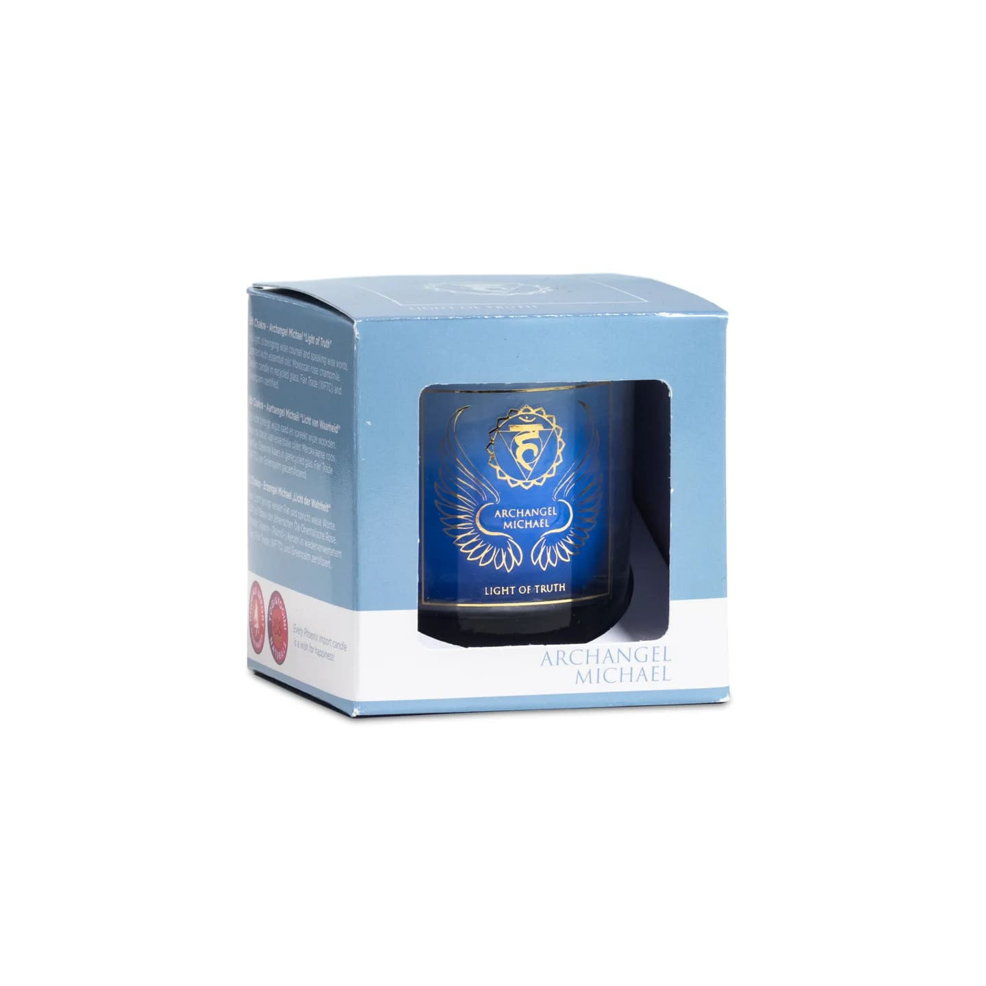 Bougie votive parfumée Archange Michael chakra 5 | Pieralune