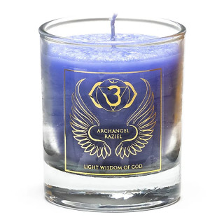 Bougie votive parfumée Archange Raziel chakra 6 | Pieralune