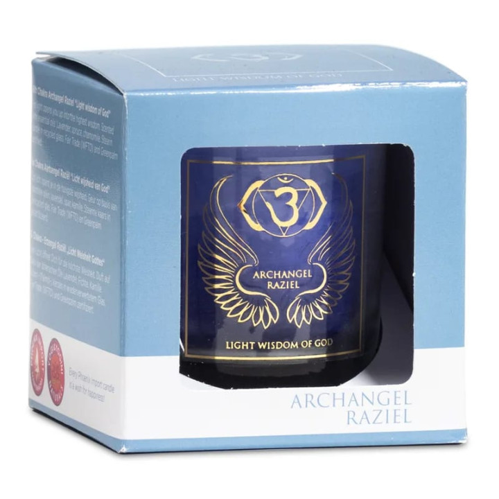 Bougie votive parfumée Archange Raziel chakra 6 | Pieralune