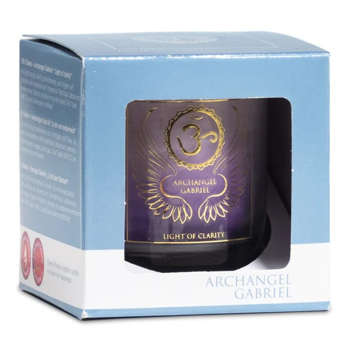 Bougie votive parfumée Archange Gabriel chakra 7 | Pieralune