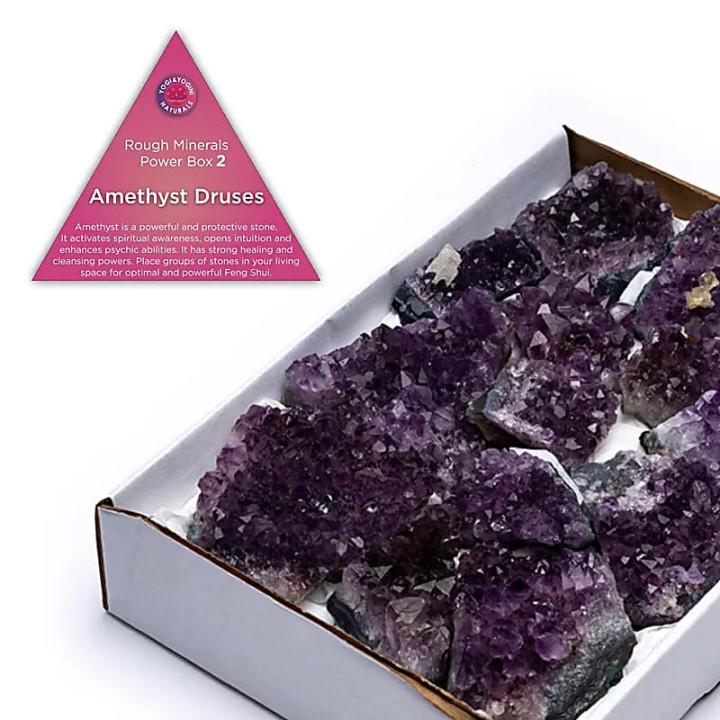 Power box 2 druses d'améthyste curatif | Pieralune