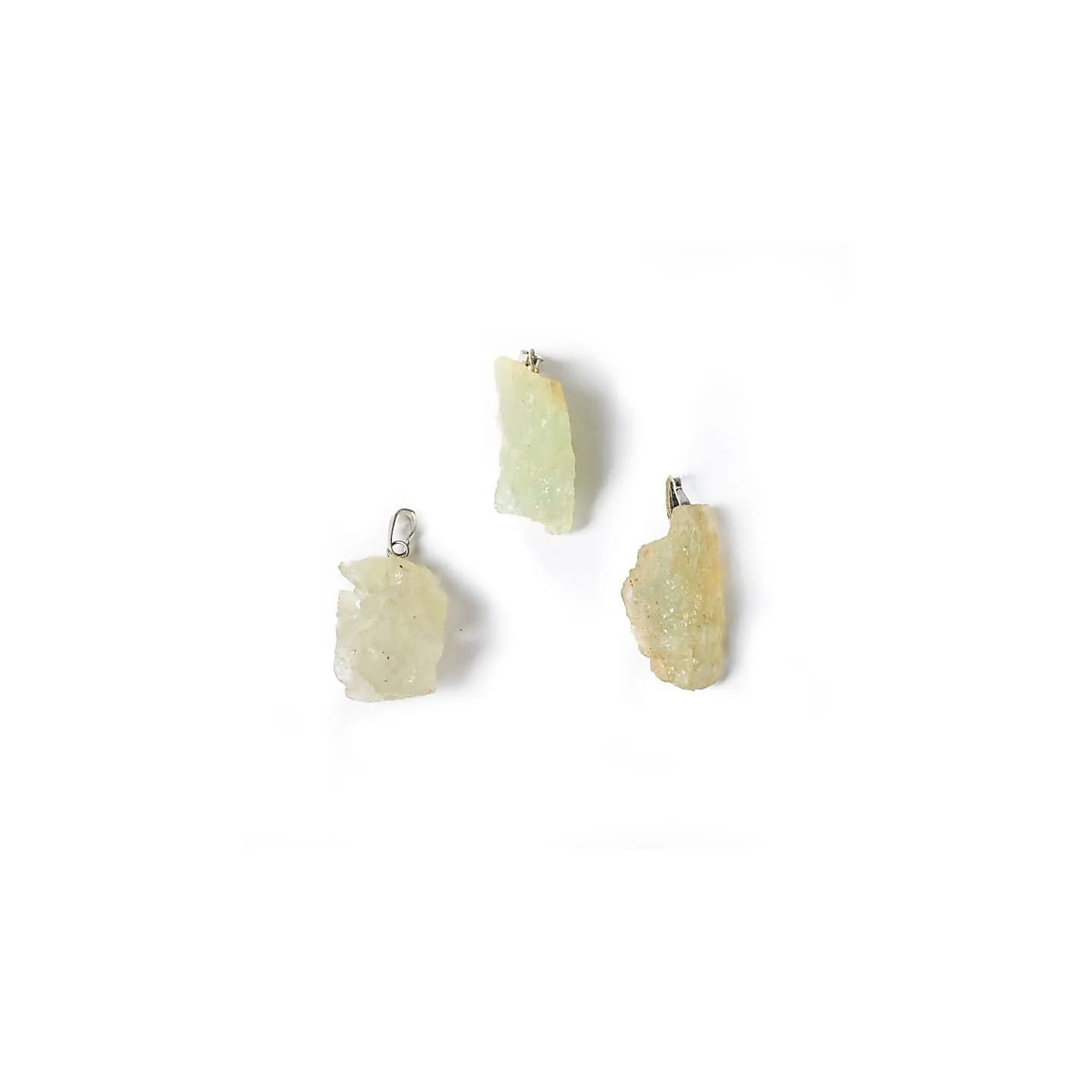 Pendentif pierre précieuse calcite verte brute | Pieralune