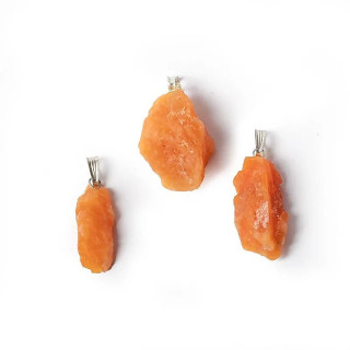 Pendentif pierre précieuse calcite orange brute | Pieralune