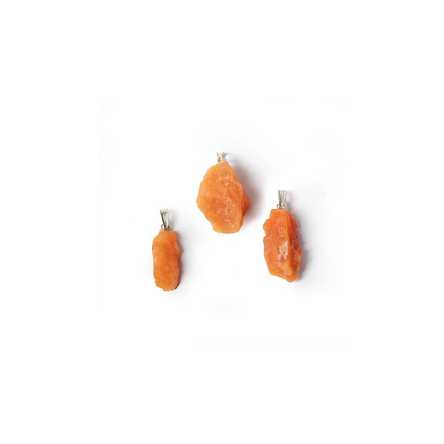 Pendentif pierre précieuse calcite orange brute | Pieralune