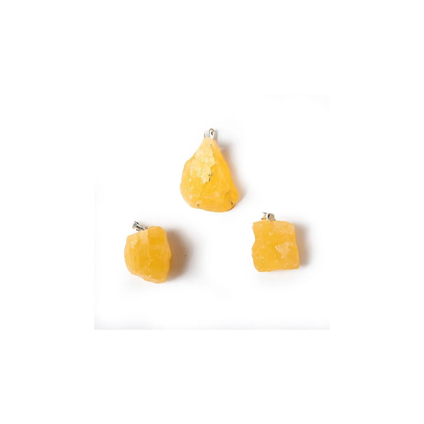Pendentif pierre précieuse calcite jaune brute | Pieralune