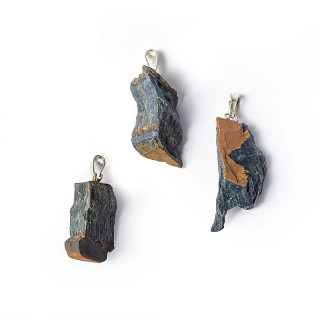 Pendentif pierre précieuse oeil de faucon brute | Pieralune