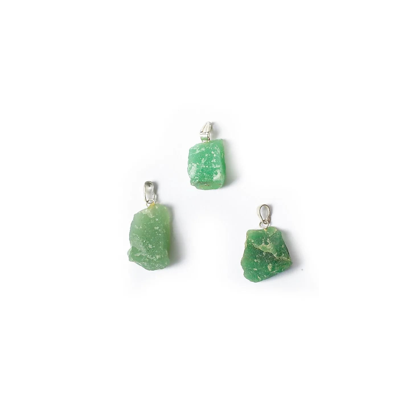 Pendentif pierre précieuse quartz vert brute | Pieralune