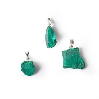 Pendentif pierre précieuse malachite brute | Pieralune