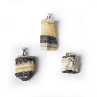 Pendentif pierre précieuse onyx zèbre brute | Pieralune