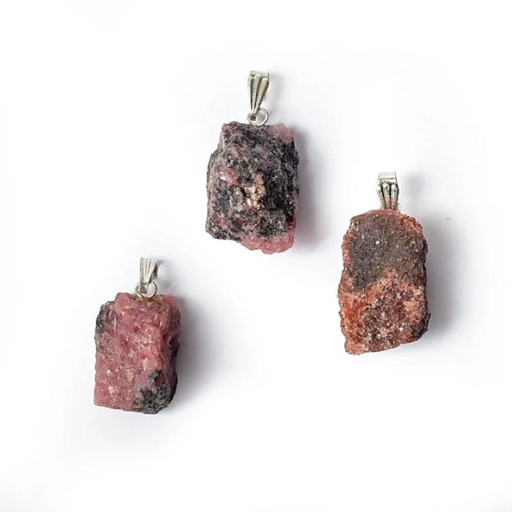 Pendentif pierre précieuse rhodonite | Pieralune