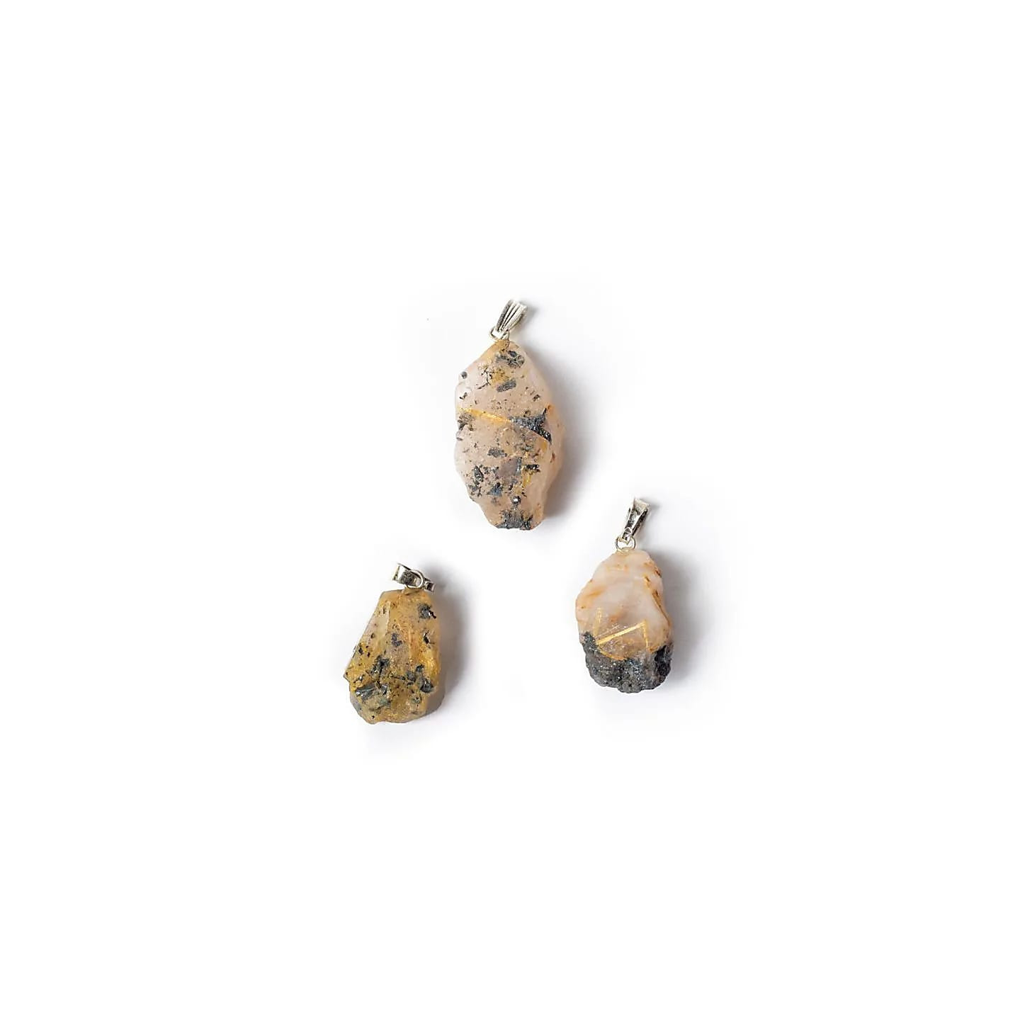 Pendentif pierre précieuse quartz rutile brute | Pieralune